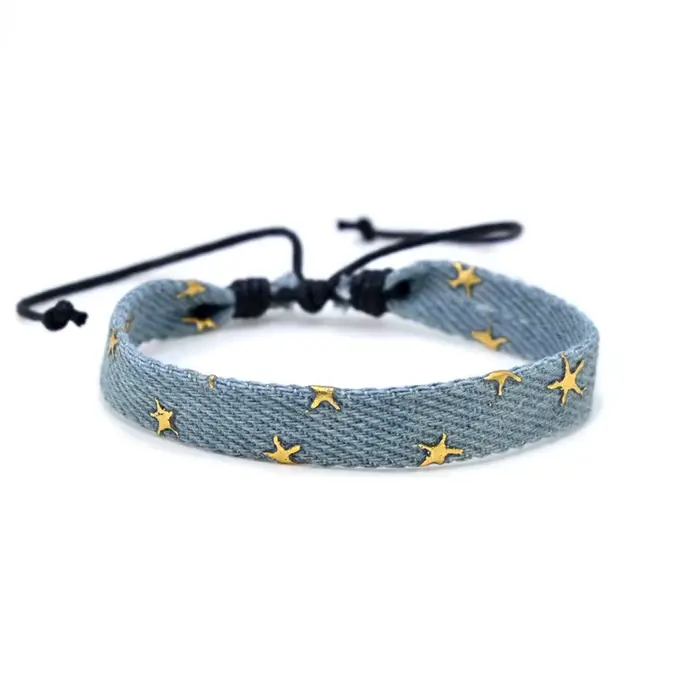 Bracelet en tissu cowboy pour hommes et femmes, étoiles simples, ULde vêtements personnalisée, brace