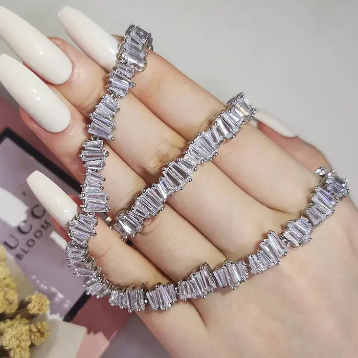 Zkeye-Ensemble de bijoux couleur argent pour femme