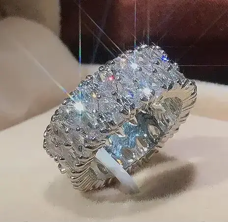 Bague élégante en argent regardé 925 pour femme, grosse goutte d'eau, matiques en pierre, promesse d