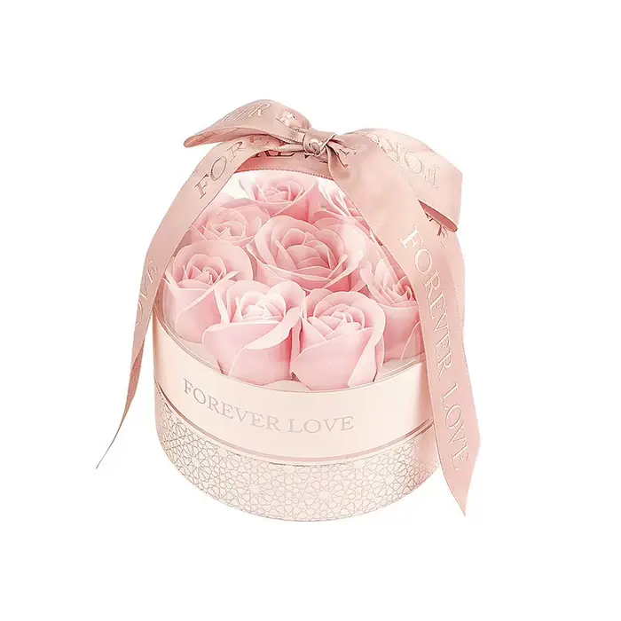 Coffret cadeau bijoux fleur rose élégant à offrir pour femme occasions spéciales cadeau de Saint-Valentin anniversaire surprise