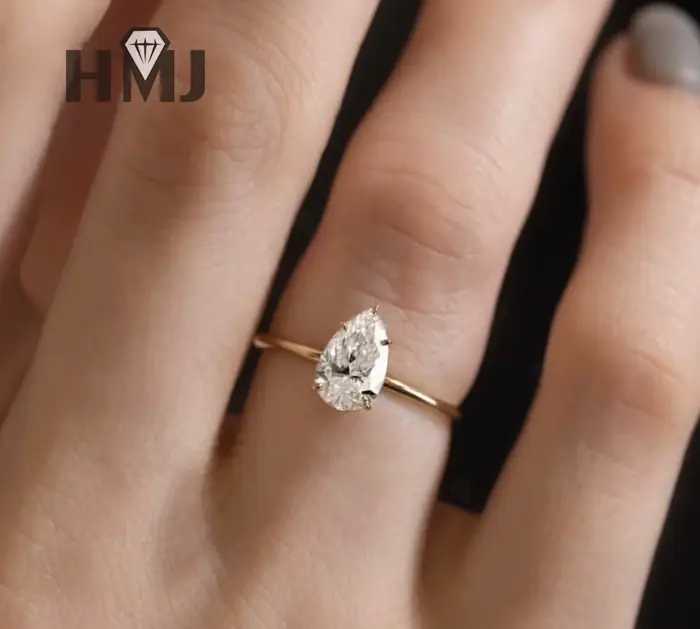 Bague de fiançailles Solitaire en or 14K18K personnalisable, 3CT 5CT, taille coussin ovale VVS1, Moi