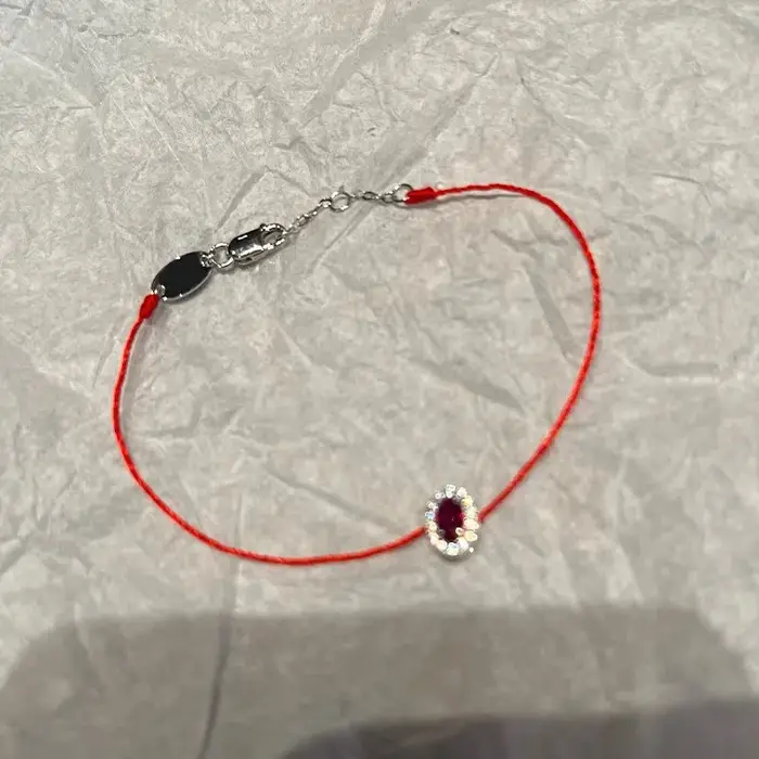 Bracelets en Saphir Vert et Rouge Multicolores Classiques pour Femme Occasions Spéciales Partie Soirée Chic Fin Tissage Simple