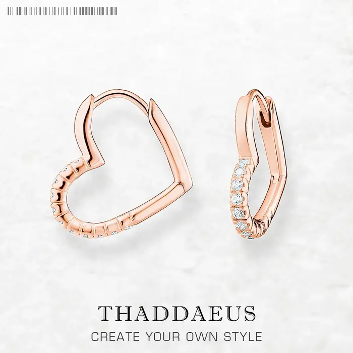Boucles d'oreilles en forme de cœur en or Rose pour femmes, bijoux fins d'hiver, cadeau romantique e