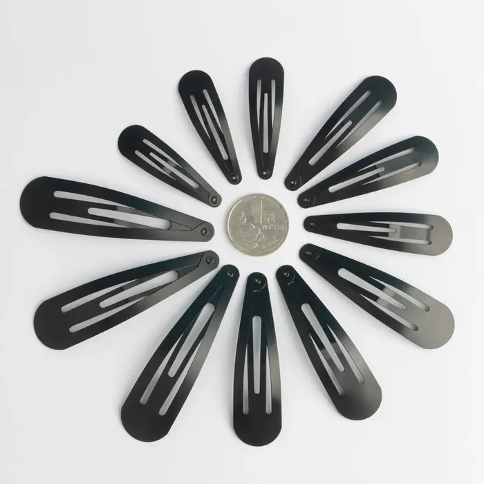 20 pièces 4/5/6/7/8 cm ovale goutte d'eau forme carrée pince à cheveux Base vierge Snap Alligator épingle