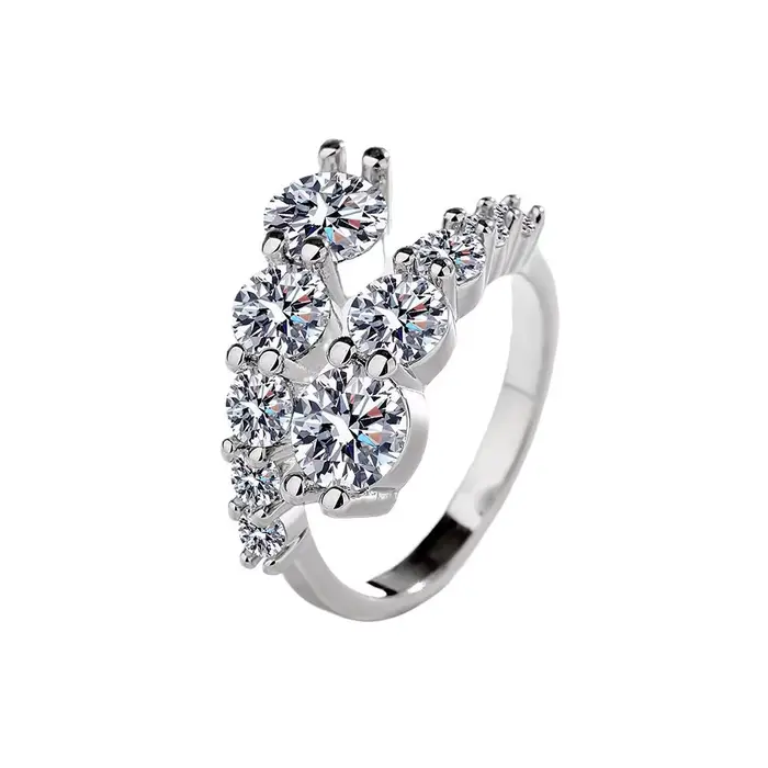 Bague en argent sterling 925 avec oxyde de zircon et émail, bagues de mariage, bijoux fins à la mode