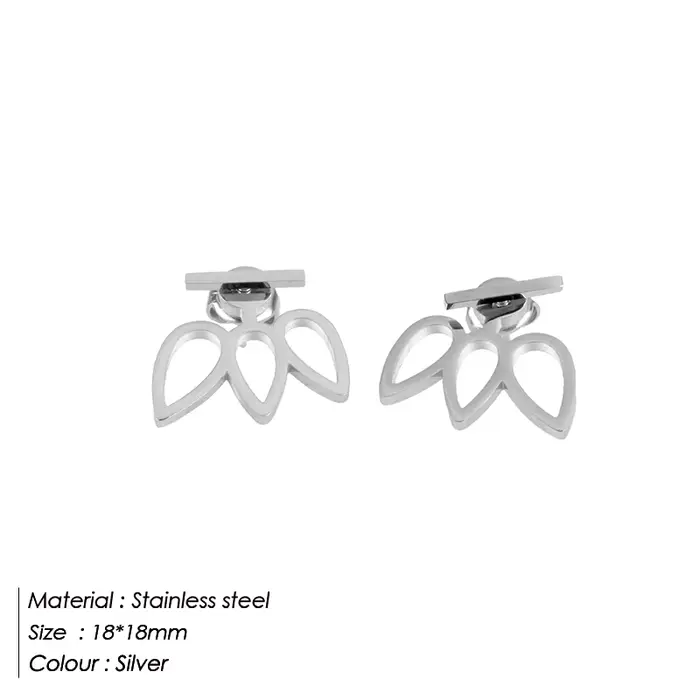 Boucles d'oreilles pour femmes EManco Fashion Maple, boucles d'oreilles géométriques brillantes en acier inoxydable, ensemble de boucles d'oreilles à rivets, boucles d'oreilles mignonnes, bijoux tenda