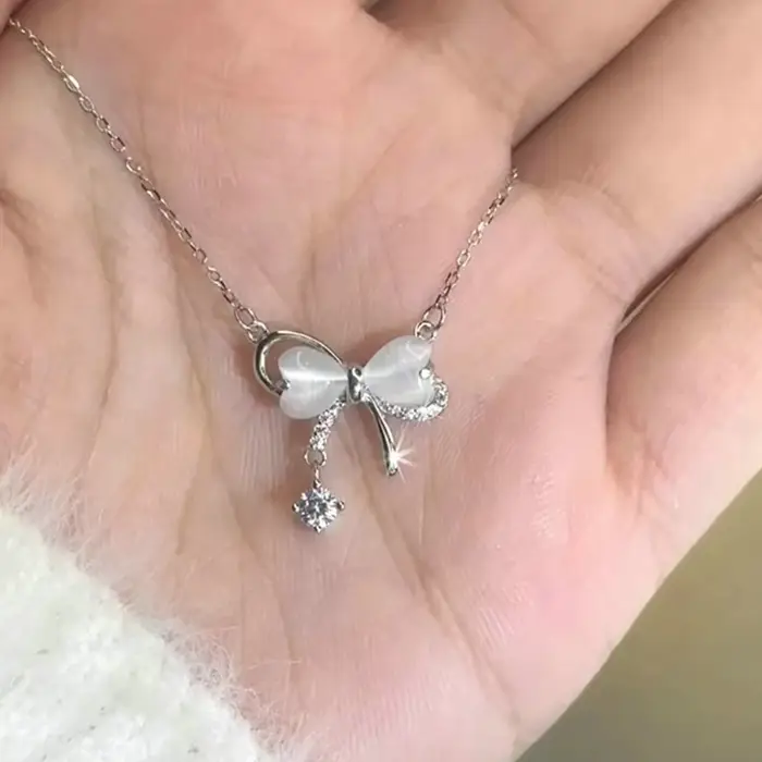 Collier pendentif en cristal rond rose pour femmes design simple et élégant mode coréenne bijou cadeau occasion spéciale JOJewelry