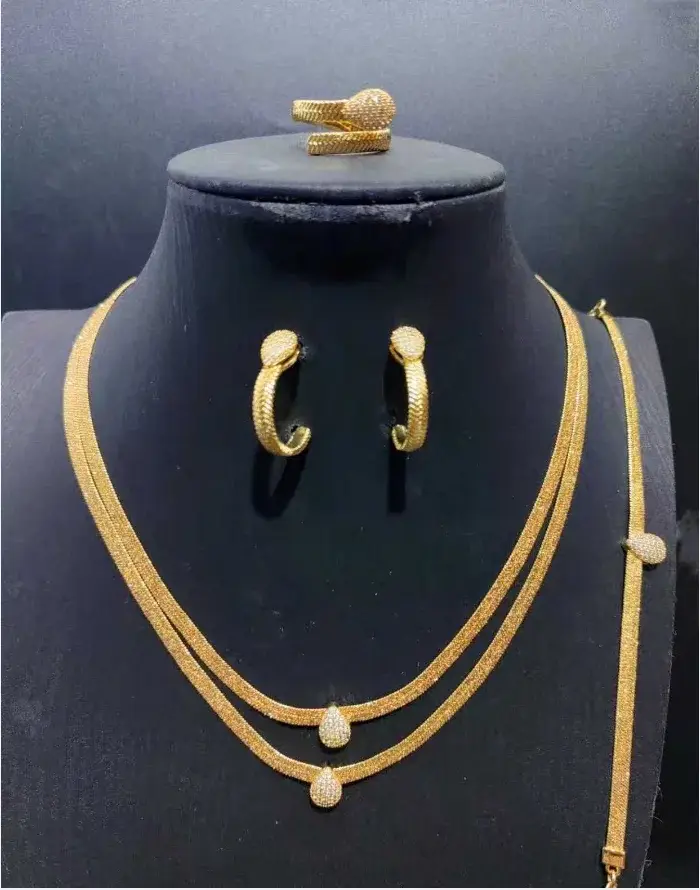 Jankelly – ensemble de bijoux de mariée en zircone, 2 pièces, pour femmes, luxe, Dubaï, Nigéria, cri