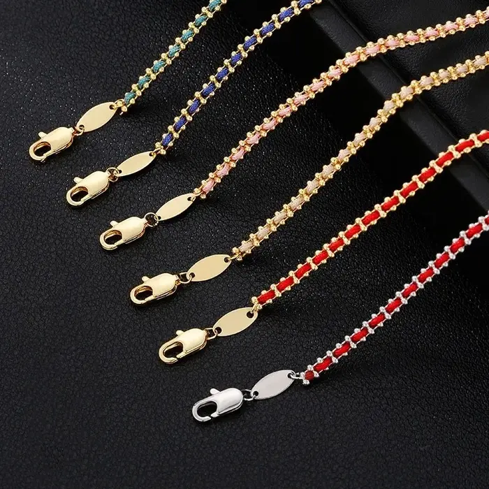 Bracelet plaqué or 18 carats vintage pour femmes avec corde tissée et chaîne de maillons pour occasions spéciales