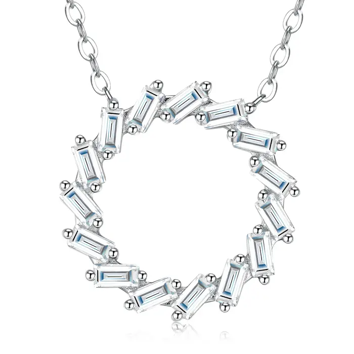 Collier pendentif soleil en moissanite taille marquise en argent S925 LinkerLove pour femme