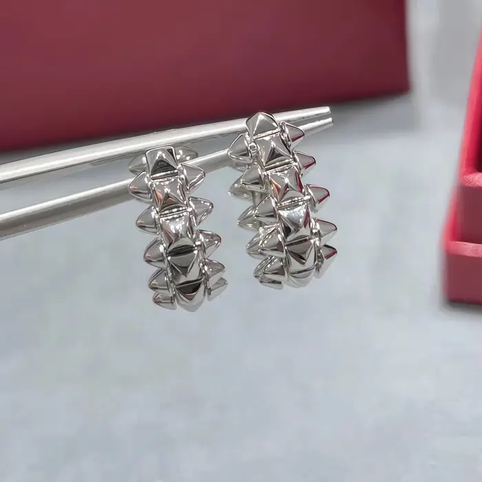 Boucles d'oreilles rondes torsadées plaquées or 18 carats, accessoire de bijouterie en métal, style