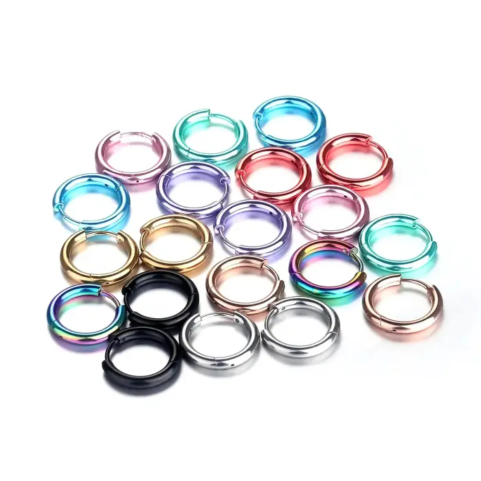 Boucles d'oreilles Huggies en acier inoxydable Piercing Addicter style mignon romantique pour femmes occasions spéciales