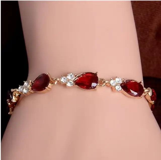 YLWHJJ – Bracelet de Tennis romantique en feuille de zircone pour femmes