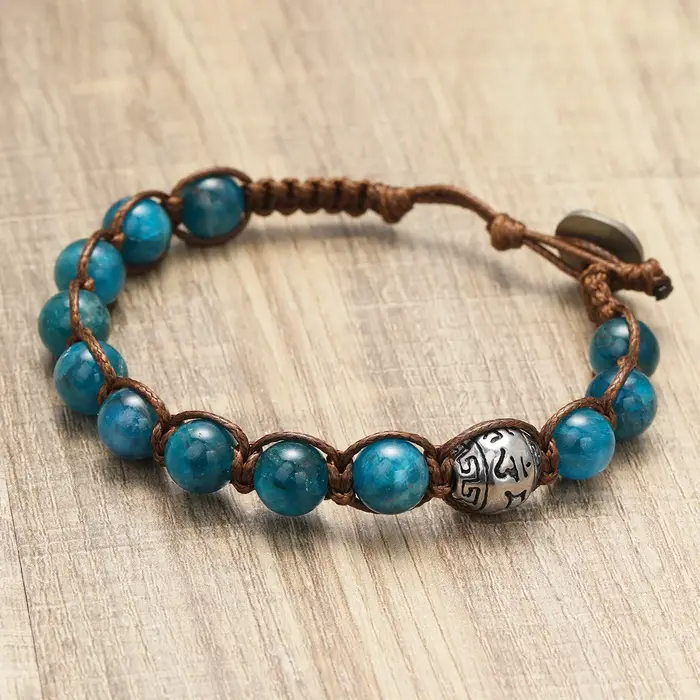 Bracelet en pierre naturelle tressée de culture tibétaine avec nœud de protection multicolore pour hommes et femmes pour occasions spéciales ethnique traditionnel