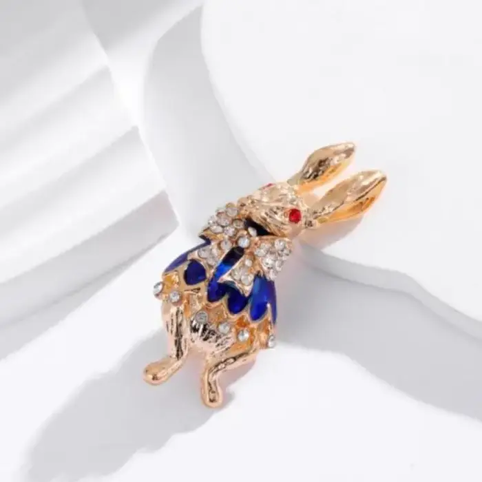 Broches rétro en strass émaillé pour femmes