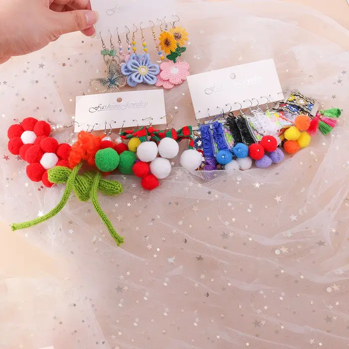 Boucles d'oreilles faites à la main pour femmes et filles