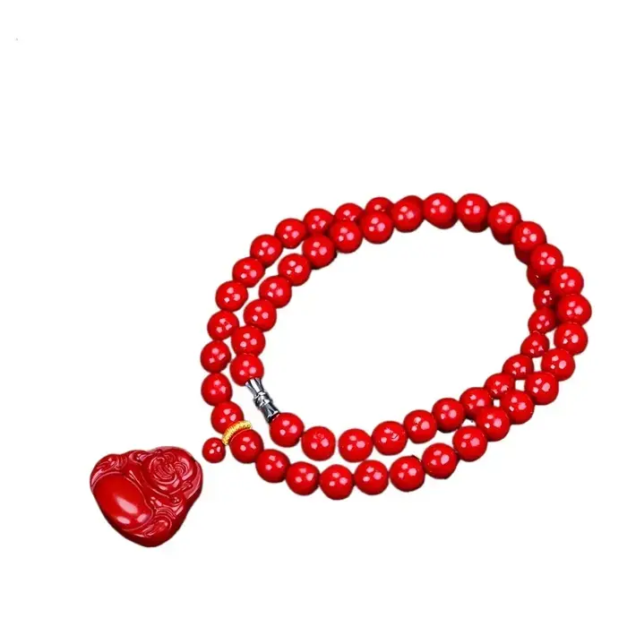 Collier pendentif cinabre, modèle polyvalent à la mode, nouveau