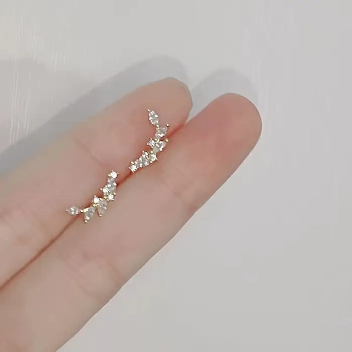 Boucles d'oreilles clous en argent tibétain coréen