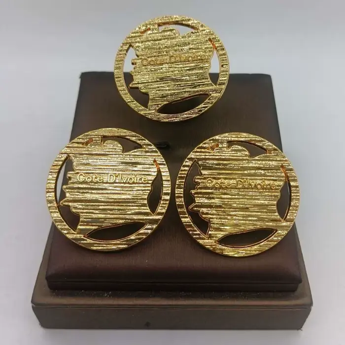 Ensemble de bijoux brésiliens en or pour documents, boucles d'oreilles et bague, accessoires de bijo