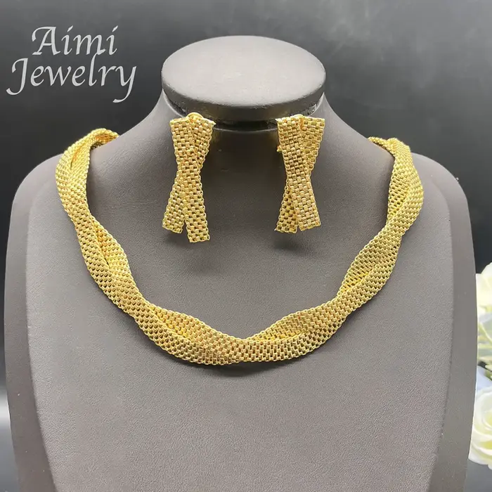 Ensemble de bijoux plaqués or pour femmes