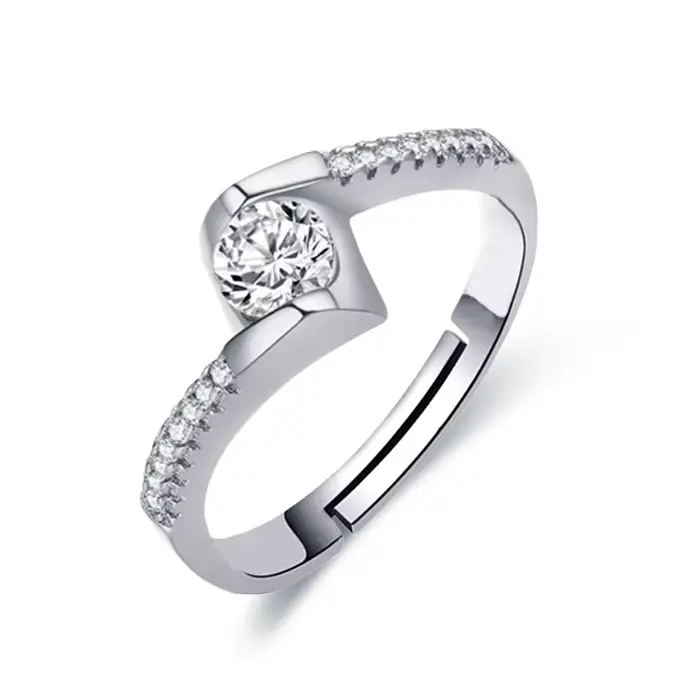 Bague de luxe en argent sterling 925 avec motif cœur exquis et zircone pour homme et femme, cadeau d