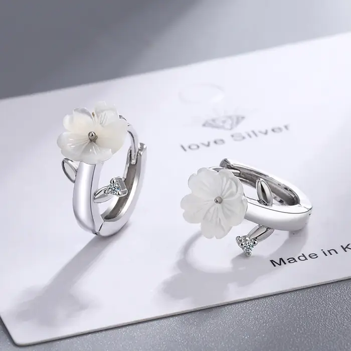 Petites boucles d'oreilles créoles en argent 925 pour filles et femmes