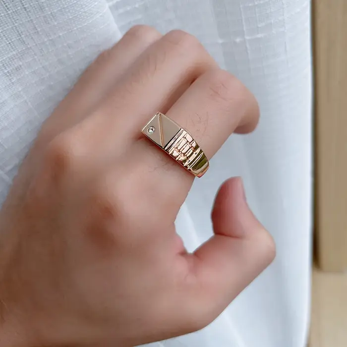 Kinel – bague brillante pour hommes et femmes