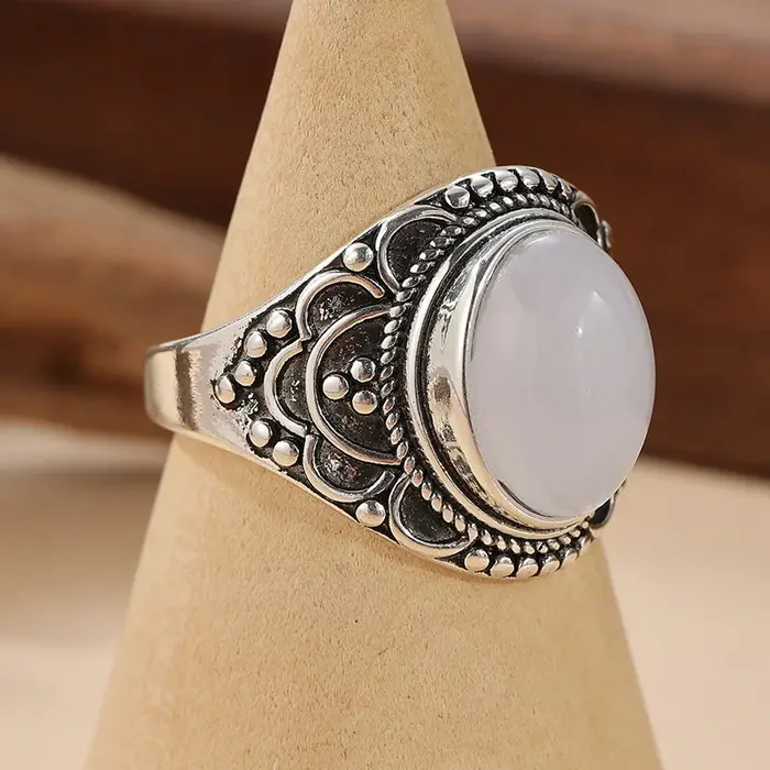 Bague Boho en pierre de lune