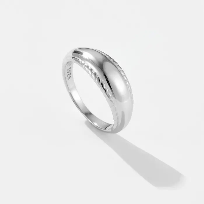 DPLAOPA – bague dôme Boston en argent Sterling 925, bijoux de luxe, rond, à la mode, bijoux de maria