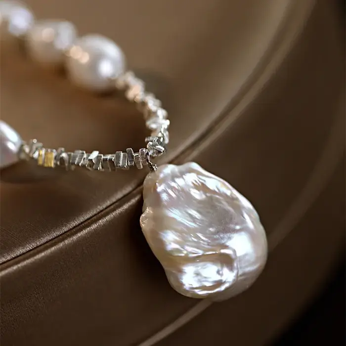 Collier de Perles Baroques de Luxe Indépendant pour Femme