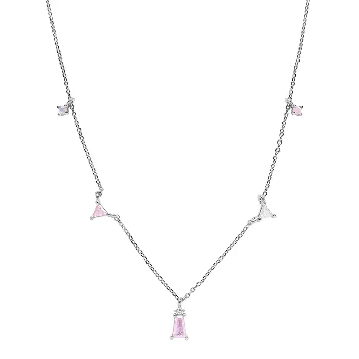 ROXI – collier en diamant violet en argent Sterling 925, bijoux polyvalents géométriques empilables,