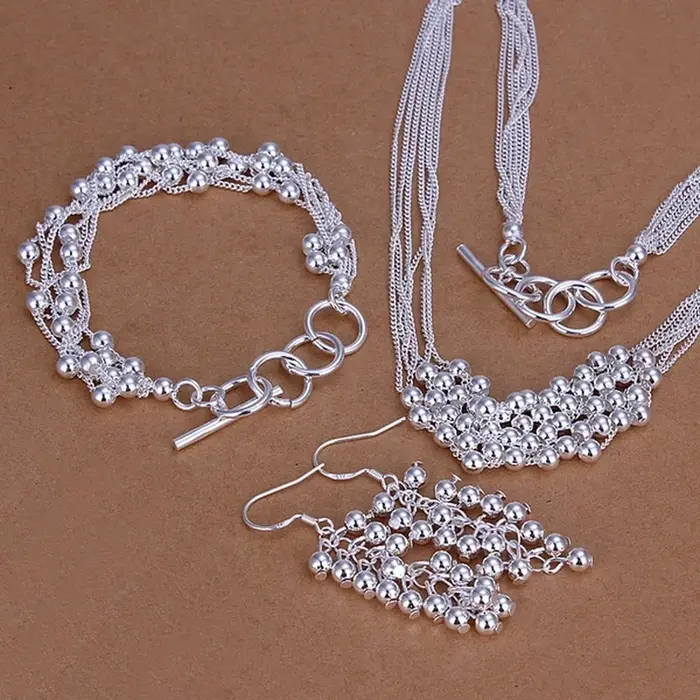 Collier, bracelets et boucles d'oreilles en argent sterling 925 pour femmes, cadeaux de Noël, charme