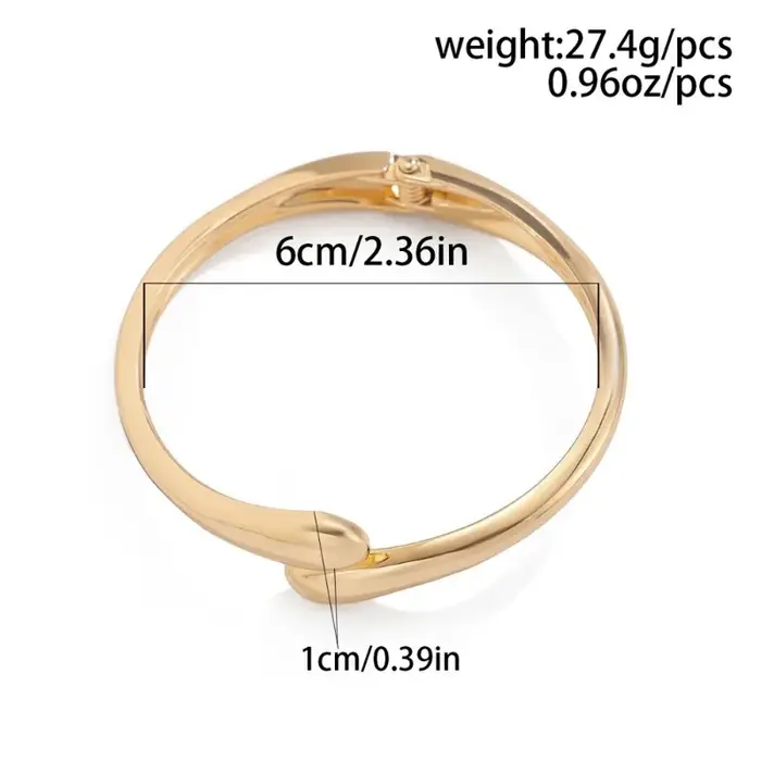 Large anneau de Bracelet en métal pour femmes