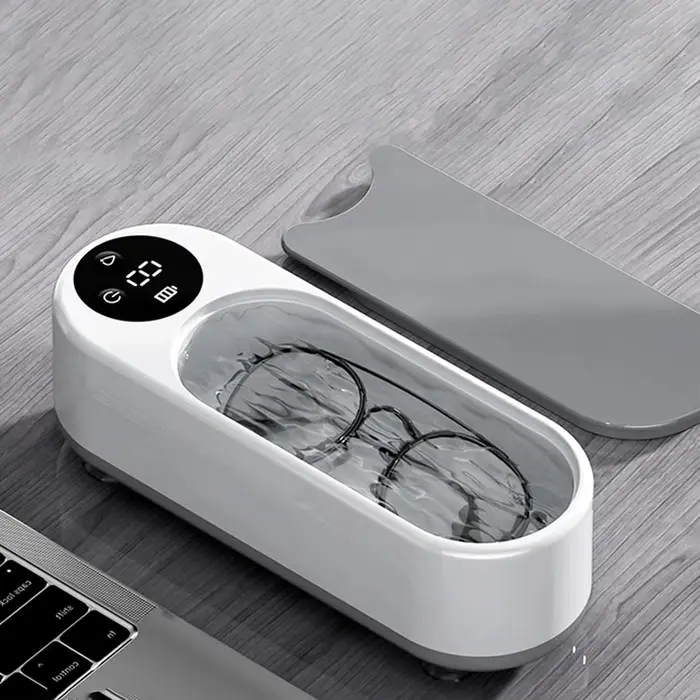 Nettoyeur à ultrasons pour lunettes et bijoux, machine de nettoyage sonique portable, nettoyeur de l