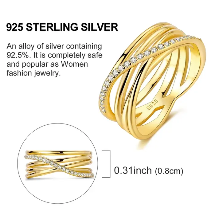 Bague en argent Sterling 925 originale pour femmes et filles