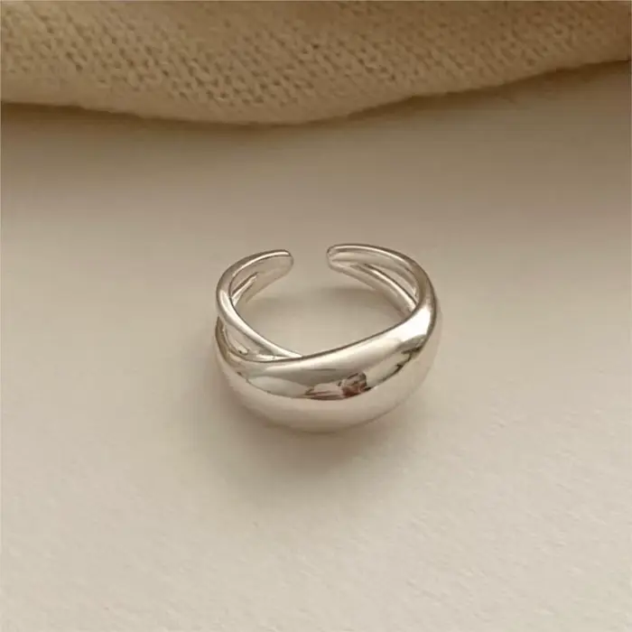 Bague Anenjery en cuivre géométrique pour femmes, design unique et tracker d'humeur, idéal pour les occasions spéciales, cadeau parfait pour mère, épouse, petite amie, fille ou meilleure amie