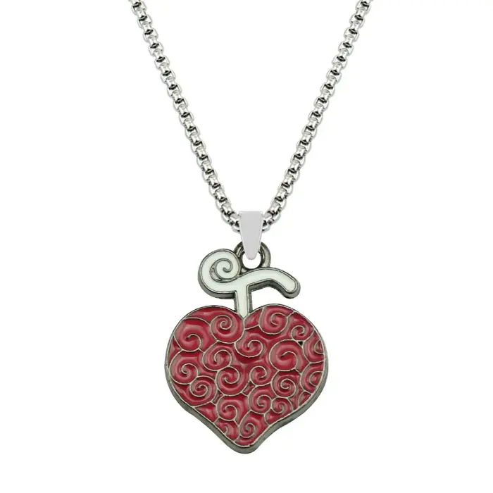 Collier Anime pour femmes et hommes, colliers en métal, Ace Law, diable malédiction, fruits, bijoux,