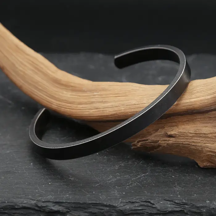 Bracelet Simple noir Vintage pour hommes et femmes