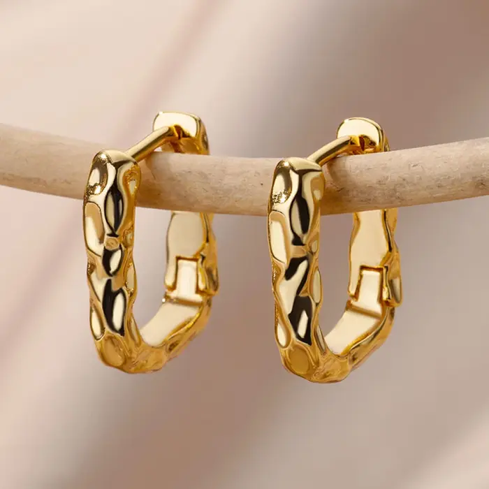 Boucles d'oreilles en acier inoxydable plaqué or pour femmes élégantes et résistantes occasions spéciales femmes occasions spéciales
