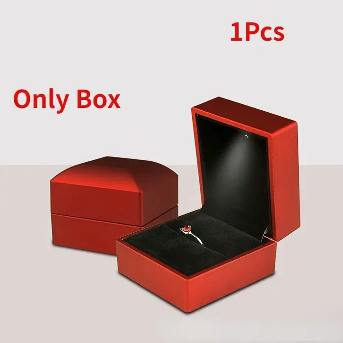 Boîte à bijoux en diamant avec lumière LED pour collection de bijoux, mariage, fiançailles, anniversaire, Saint Valentin, luxe, protection, rangement élégant