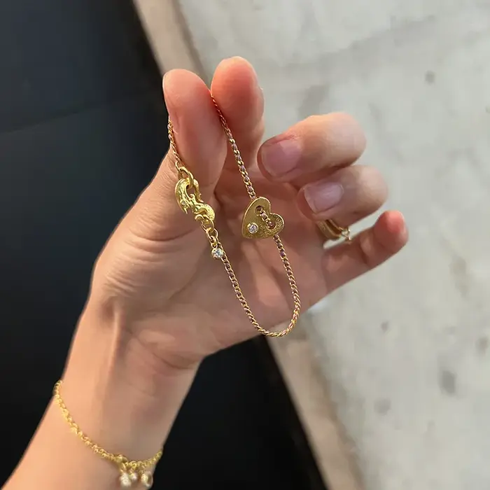 Bracelet en corde tressée en forme de cœur avec zirconium pour femmes occasions d'engagement style classique