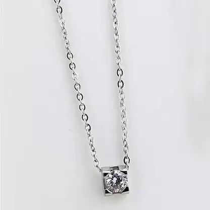 Collier ras du cou en acier inoxydable pour femme, bijoux en or rose, document SION L, cristal, mode