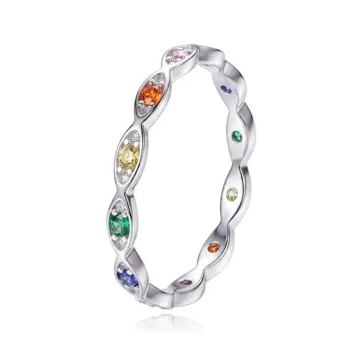 Trustdavis – bague en argent 925 véritable pour femmes, bijoux fins, à la mode et de luxe, avec Zirc