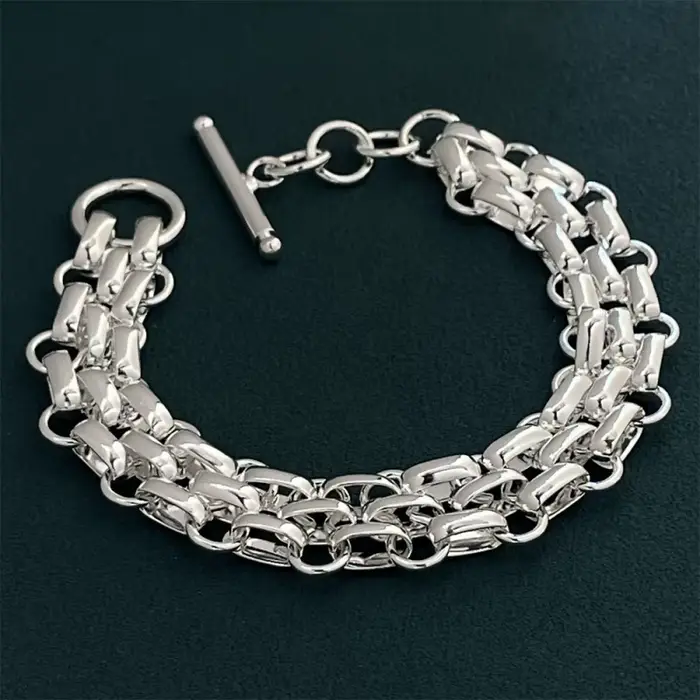 Bracelet en Argent Sterling 925 pour Femmes Soirée Mignon Romantique Bijou Occasions Spéciales Anniversaire Mariage