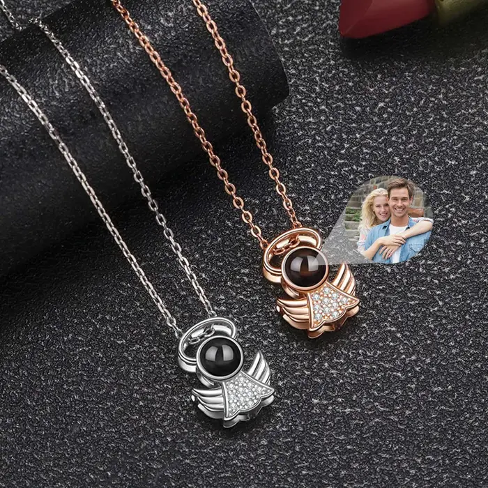 Collier personnalisé avec photo à l'intérieur pour homme et femme style moderne cadeau occasion spéciale souvenirs précieux