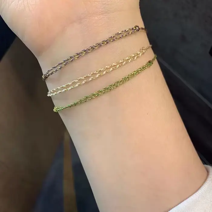 Petit Bracelet Tressé à la Main pour Femme, Accessoire Coloré, Corde à Main Porte-Bonheur, Cadeau pour Meilleurs Amis
