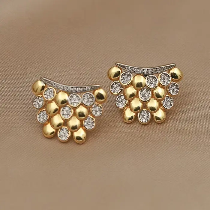 Boucles d'oreilles en perles de cristal pour femmes, Design classique, luxe, marque de mode, bijoux 