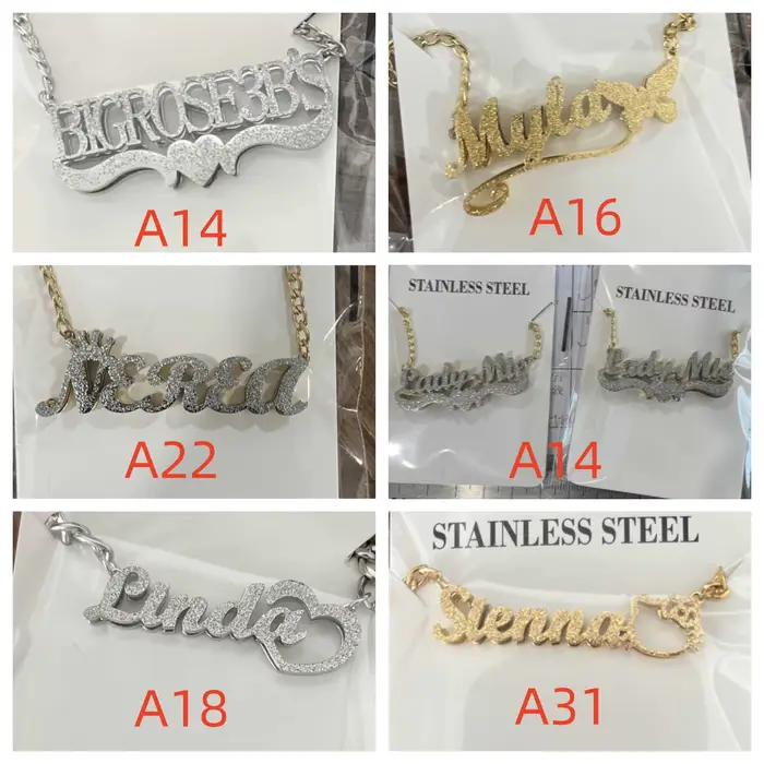 Collier personnalisé avec nom scintillant