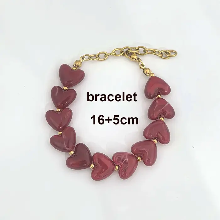 Collier Vintage en résine pour femmes, ras du cou, perles de couleur or, acier inoxydable, blanc, ro