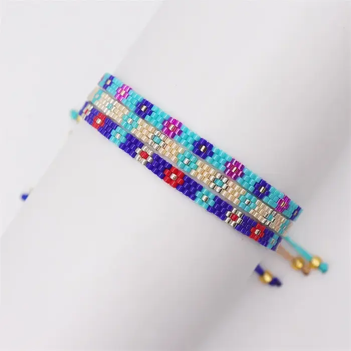 ZBoom GVI-Bracelet perlé multicolore pour femmes